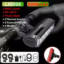 Adjustable brightness bicycle LED light