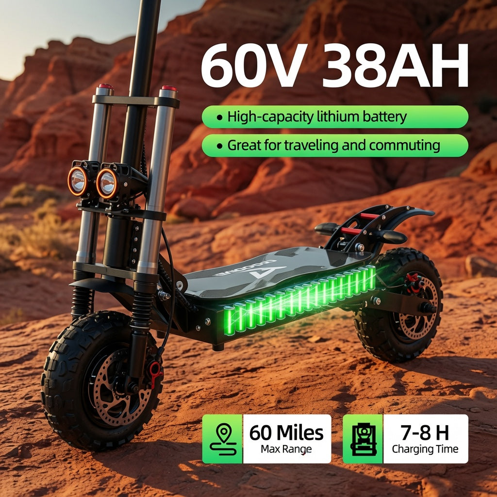 Adult Commuter Electric Scooter with Advanced Suspension System