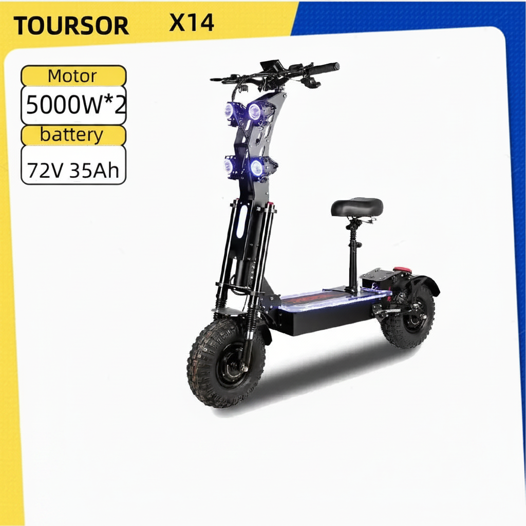 Adult electric scooter with high power motor