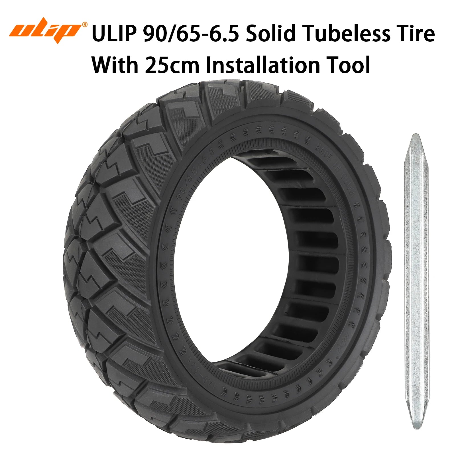 90/65-6.5 Solid Tire All Terrain Thickened Wear-resistant Tubeless Tire for Dualtron /Kaabo /Speedual Electric Scooters 1pcs with tool CHINA