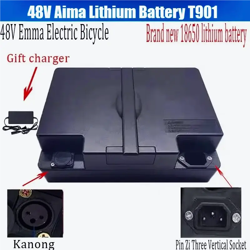 48V Lithium-ion Battery (17.5Ah/21Ah/30Ah) for Aima T901 & Electric Scooters with gift charger and connections.