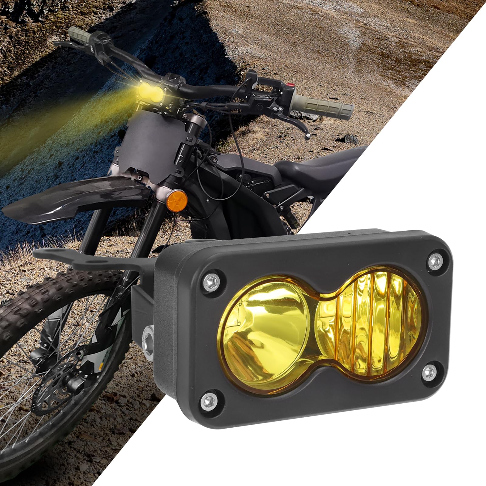 Aluminum alloy headlight for off road electric motorcycles