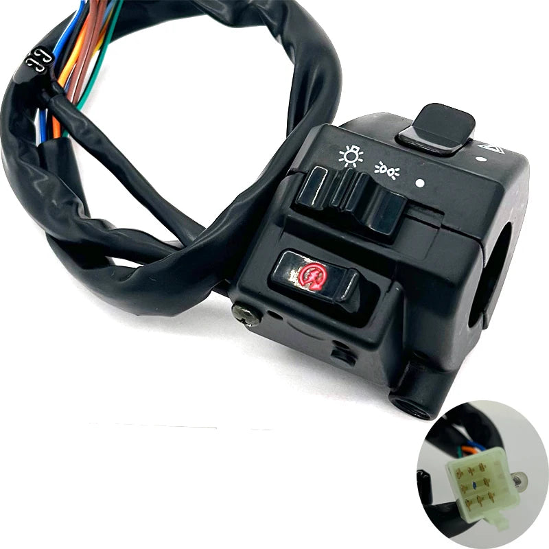 Aluminum motorcycle switch for horn turn signal and headlight