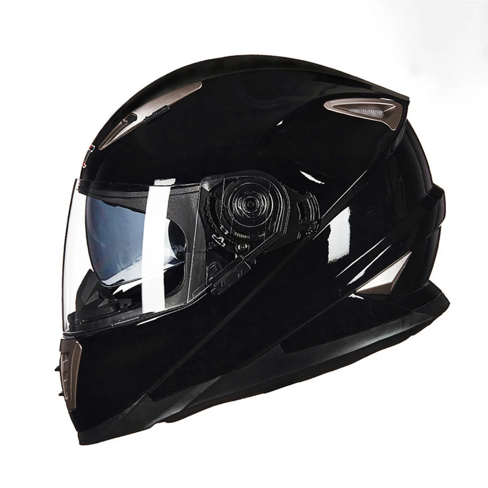 Anti fog double lens full face riding helmet