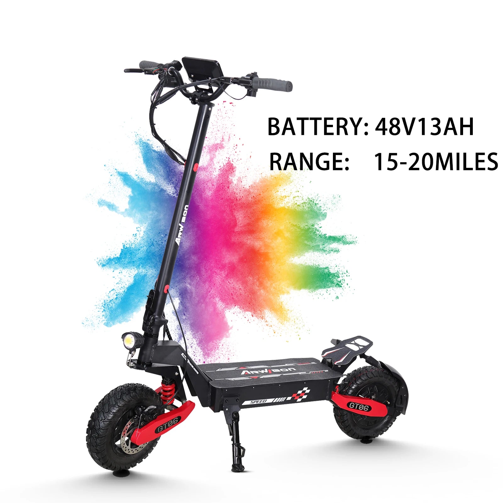 Arwibon GT06 25MPH Electric Scooter with 48V Battery