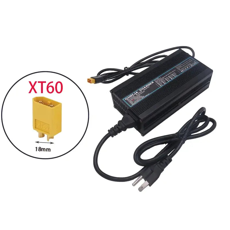 42V 10A Smart Lithium-Ion Battery Charger with Aluminum Case 37V 10S Battery for E-Bike & Balance Car