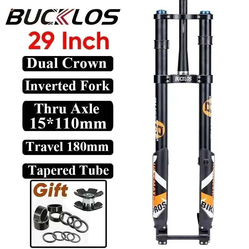 BUCKLOS B715 Inverted Air Fork in Silver Finish for High-Performance E-Bikes