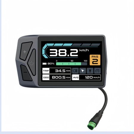 BaFang EB02 Bluetooth display installed on electric bike handlebar