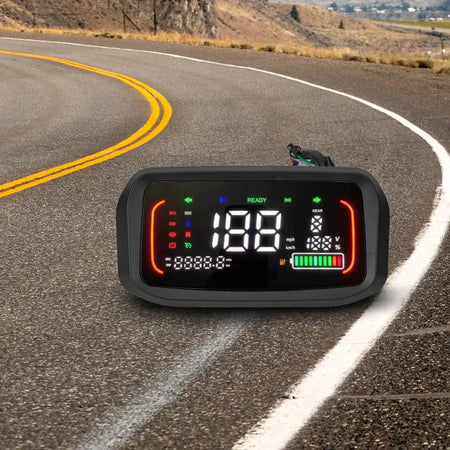 Backlit digital interface for night riding on electric motorcycle display