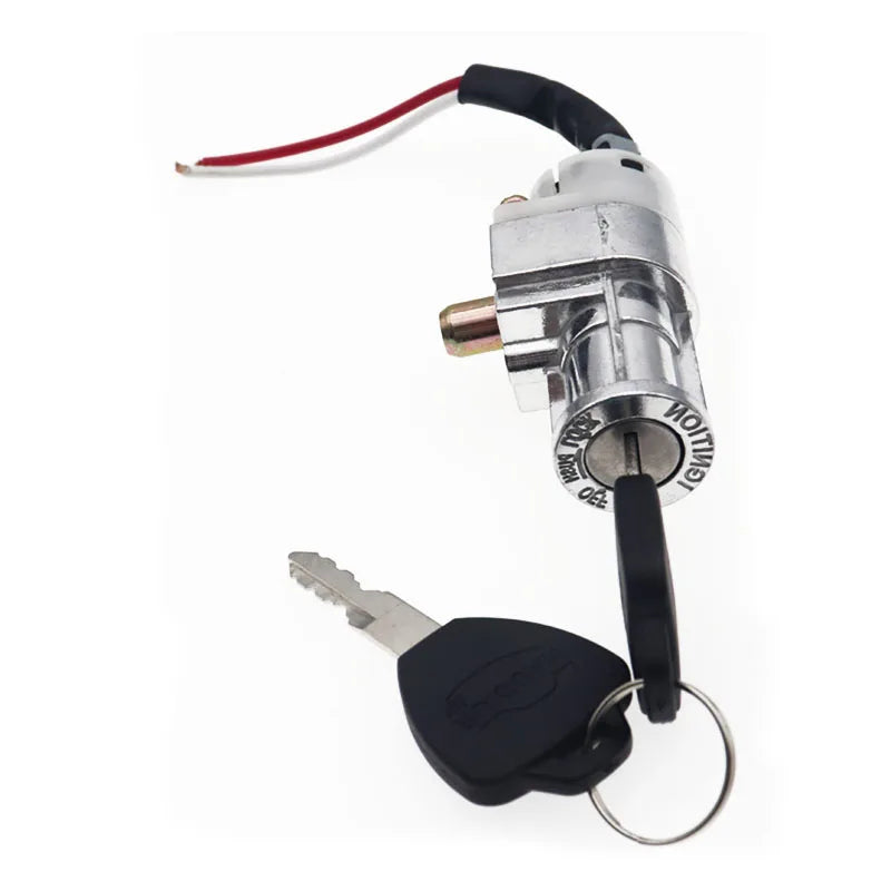 Battery security lock with two keys for electric motorcycles