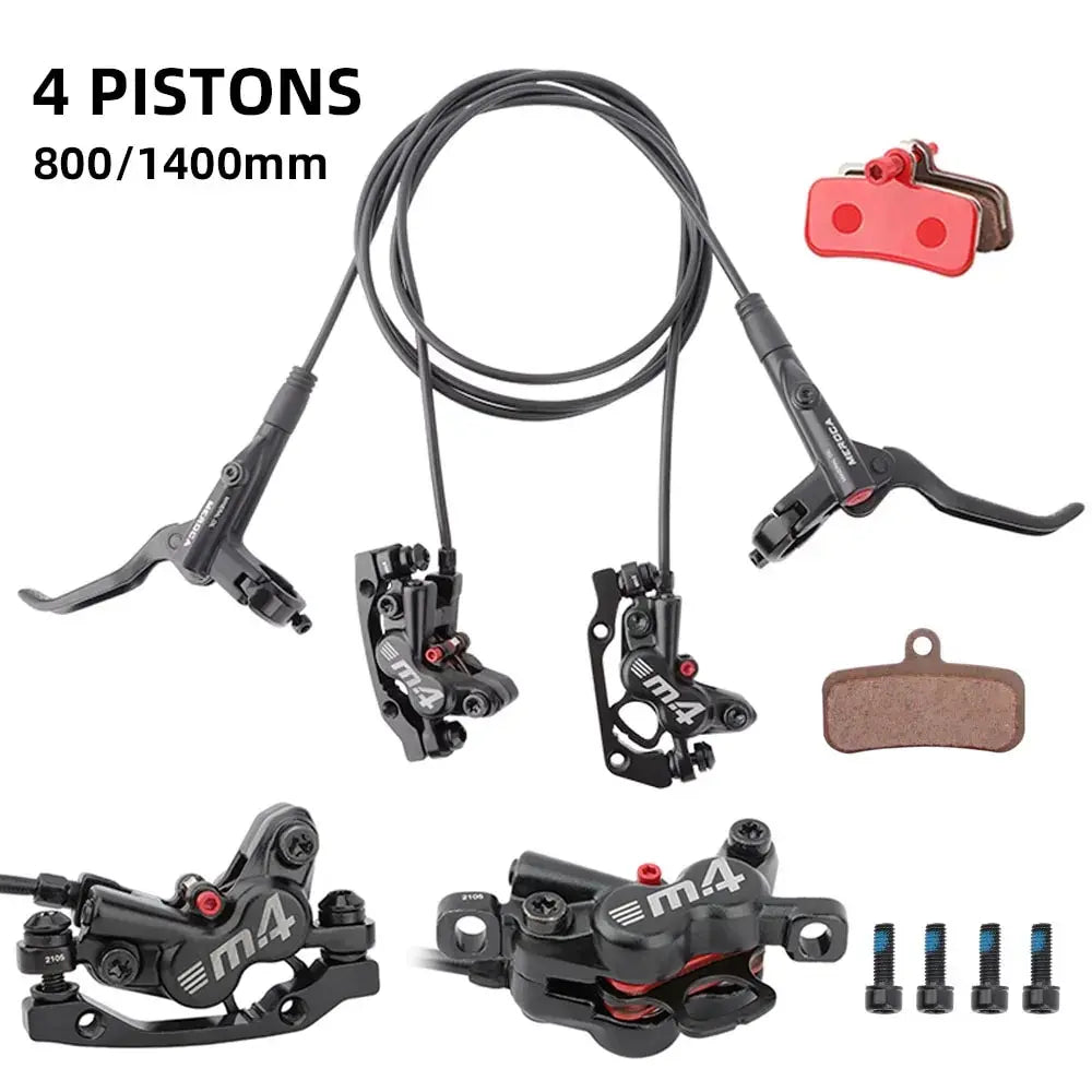   MEROCA 4-Piston MTB Hydraulic Brake Set