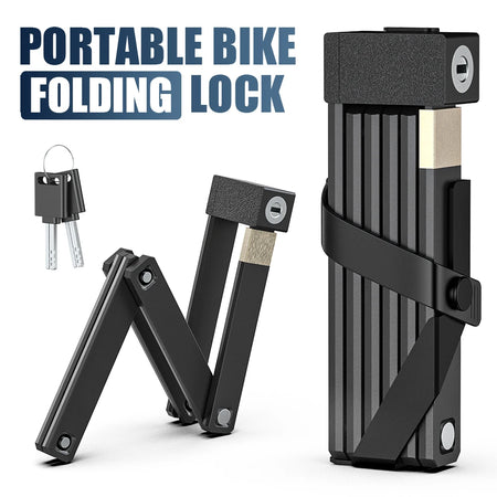   VICTGOAL Portable Folding Bicycle Lock - Secure Your Ride with Confidence