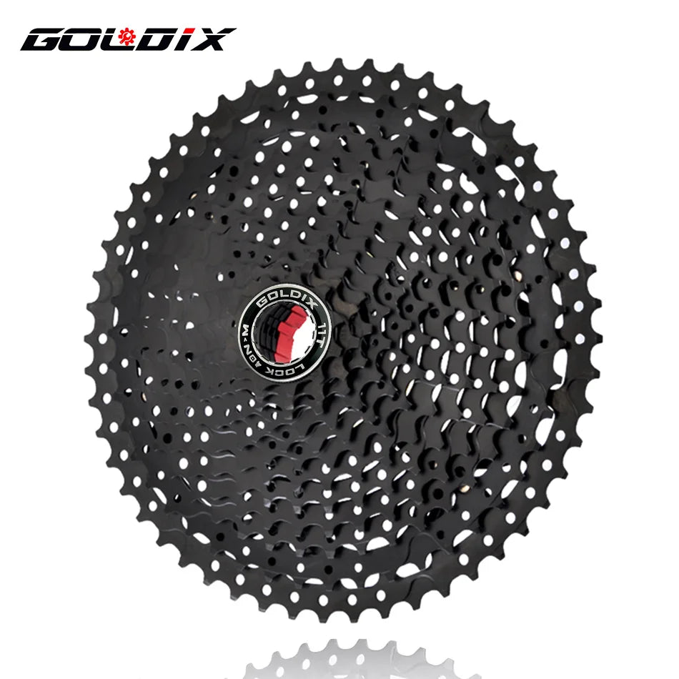   GOLDIX Black MTB Cassette 8/9/10/11/12 Speed 40/42/46/50T K7 Bicycle Freewheel Sprocket