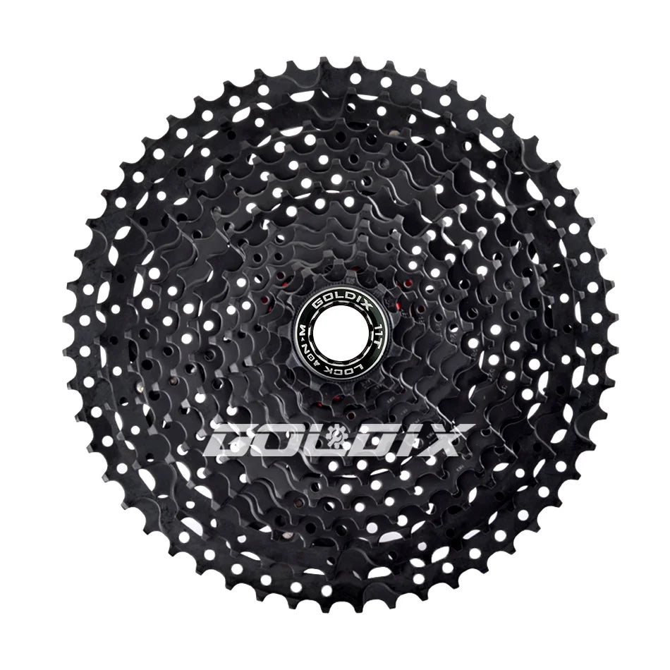   GOLDIX Black MTB Cassette 8/9/10/11/12 Speed 40/42/46/50T K7 Bicycle Freewheel Sprocket