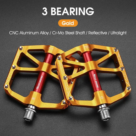   WEST BIKING CNC 3 Bearing Bicycle Pedals