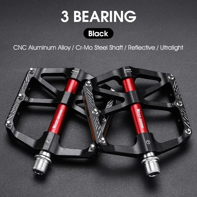   WEST BIKING CNC 3 Bearing Bicycle Pedals