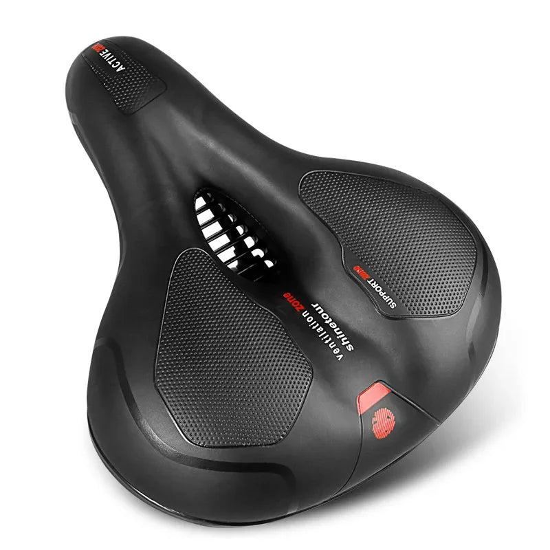   Reflective Shock Absorbing Hollow Bike Saddle