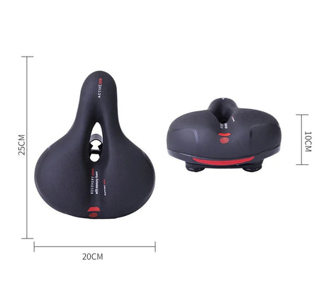   Reflective Shock Absorbing Hollow Bike Saddle