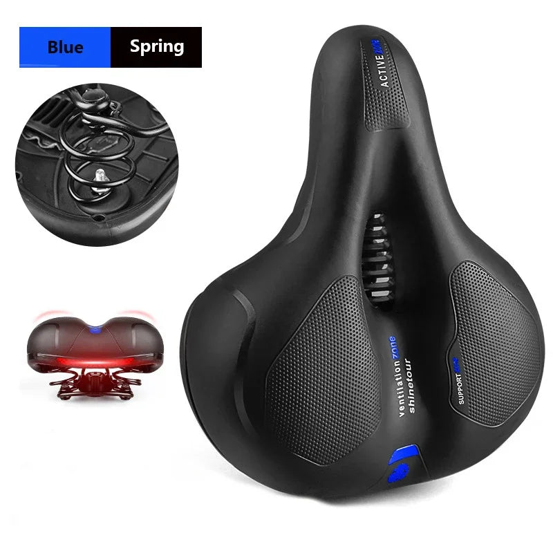   Reflective Shock Absorbing Hollow Bike Saddle