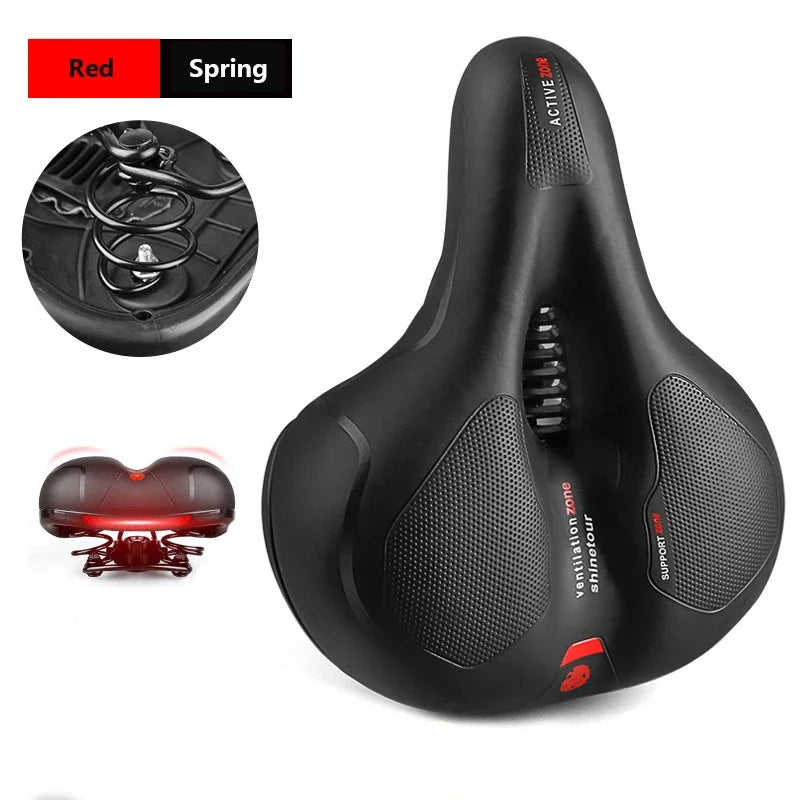   Reflective Shock Absorbing Hollow Bike Saddle