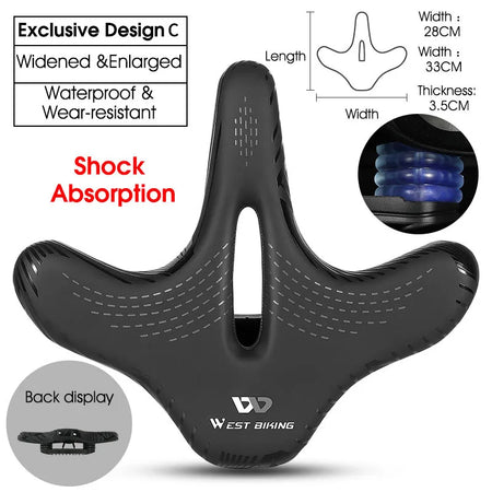   WEST BIKING Bicycle Saddle - Waterproof & Ergonomic