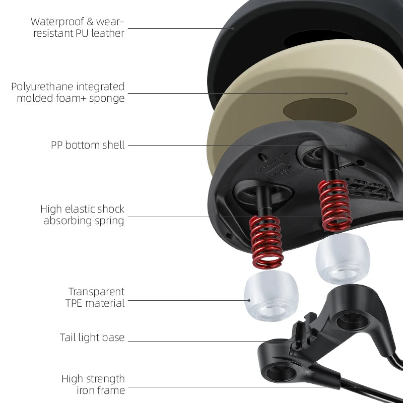   WEST BIKING Comfortable Shockproof Bike Saddle