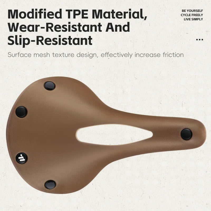   WEST BIKING Retro Style Bicycle Saddle for Road and MTB