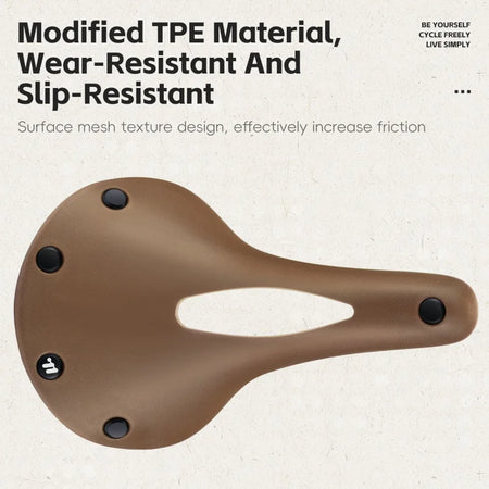   WEST BIKING Retro Style Bicycle Saddle for Road and MTB