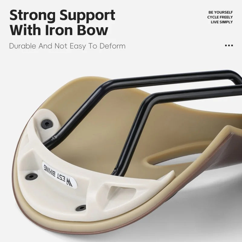   WEST BIKING Retro Style Bicycle Saddle for Road and MTB