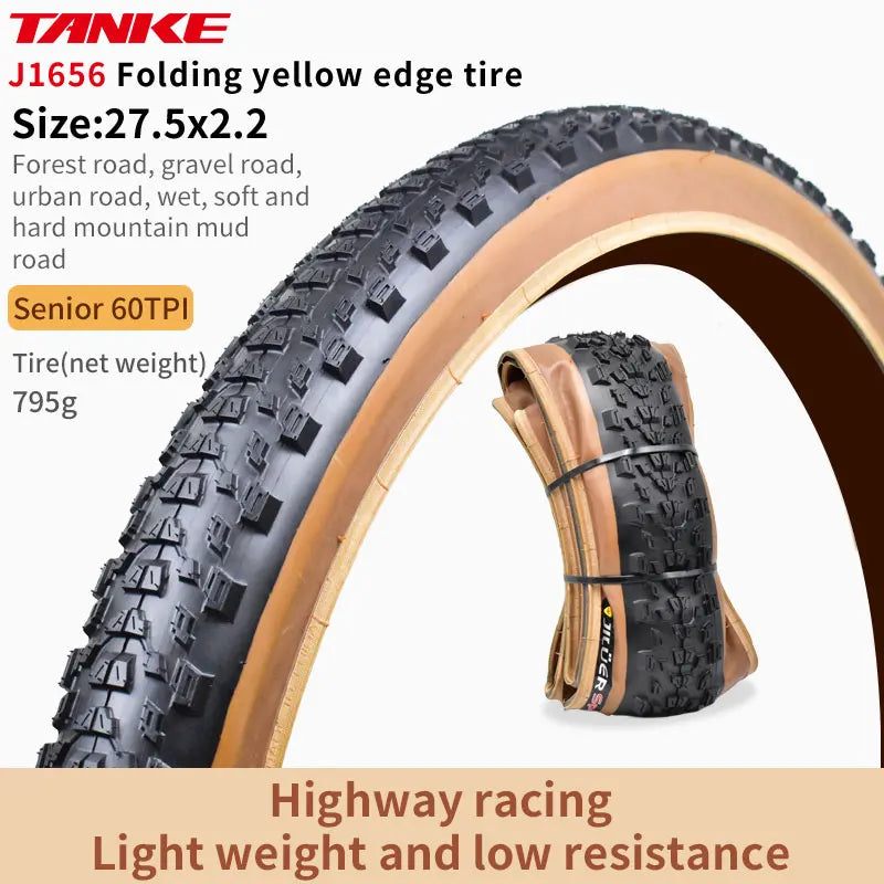   TANKE MTB Bicycle JILUER Foldable Gravel Tire