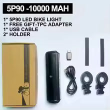 Bicycle light with built-in power bank USB