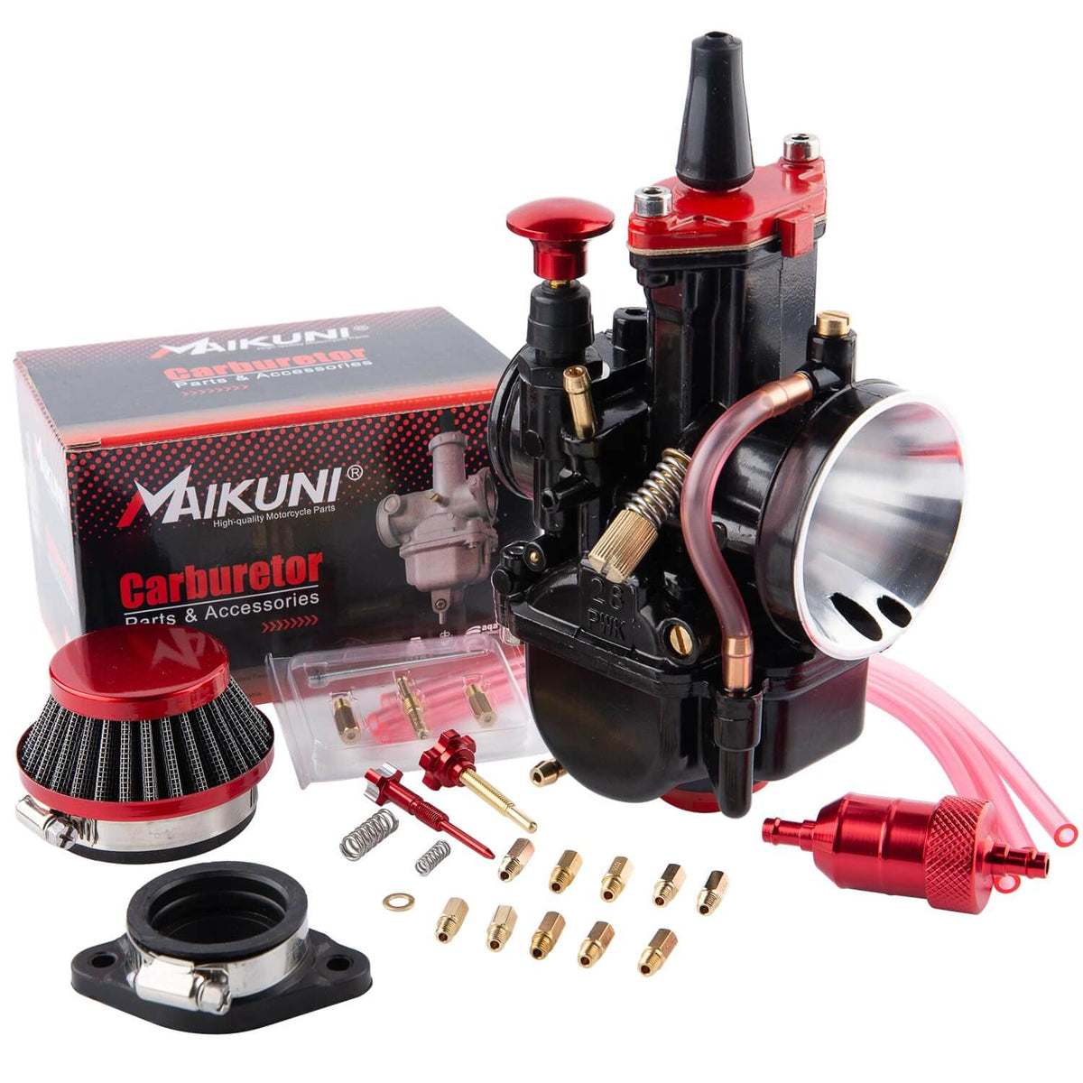 Bike carburetor with idle speed adjustment screw