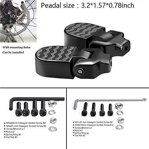 Bike rear foot pegs mini aluminum alloy bicycle pedals