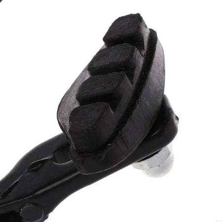 Black and silver bike brake caliper for road MTB cycles