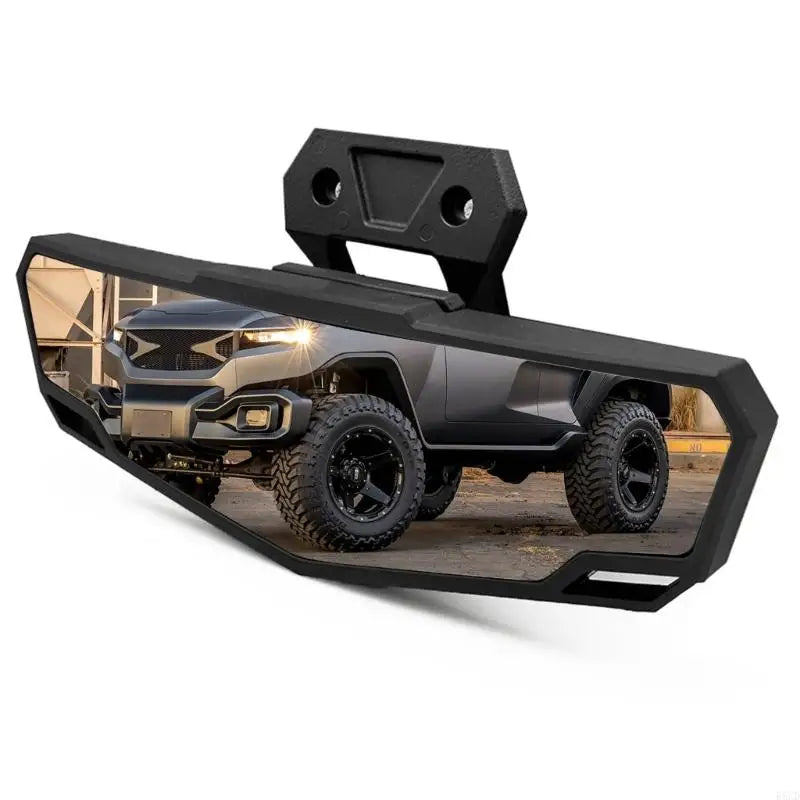 Black convex anti-glare rear view glass for UTV interior upgrade