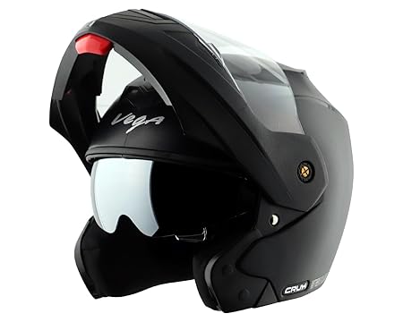 Helmet for Riders: Clear Visor for Both Men & Women Black,