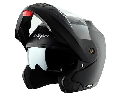 Helmet for Riders: Clear Visor for Both Men & Women Black,