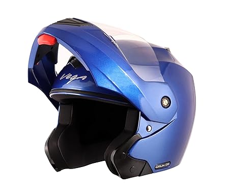 Helmet for Riders: Clear Visor for Both Men & Women Blue