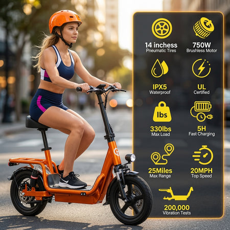 Bodywel T3 foldable e-scooter battery compartment and motor view for technical and mechanical specification reference.