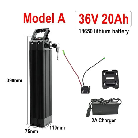 Silverfish E-Bike Battery 24V 36V 48V - 11Ah 15Ah 17Ah 20Ah Lithium-ion Pack for 250W-1000W Bafang Motor
