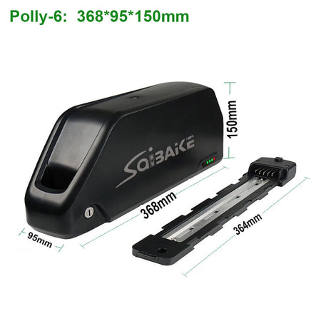 Bottom mounting base plate and pins of Polly ebike battery pack