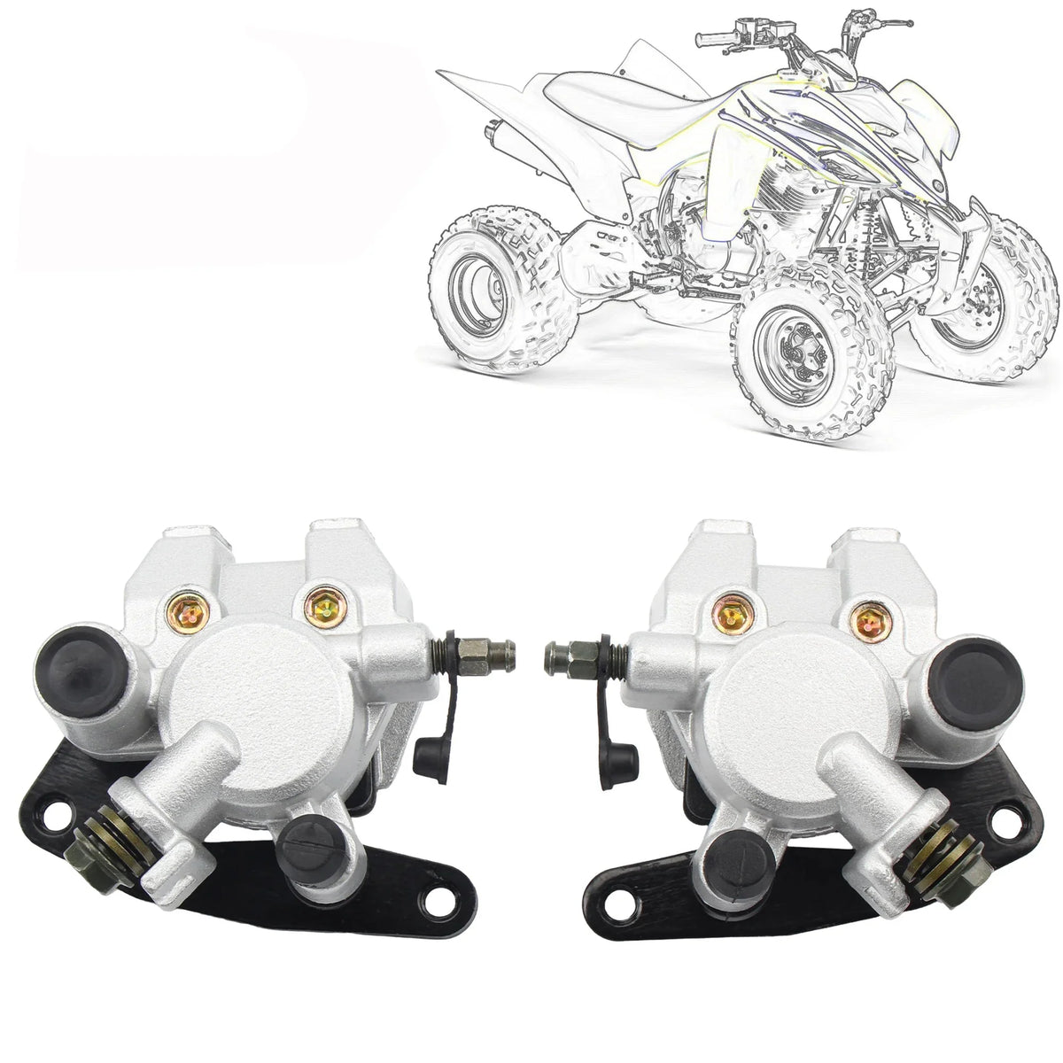   2Pcs Front Brake Caliper Set for Honda Sportrax 400EX 300EX 250EX ATV 1995-2008