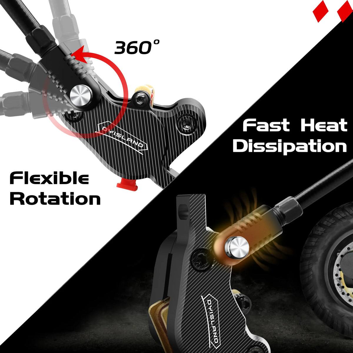   DYISLAND LD210 Electric Scooter Hydraulic Disc Brake