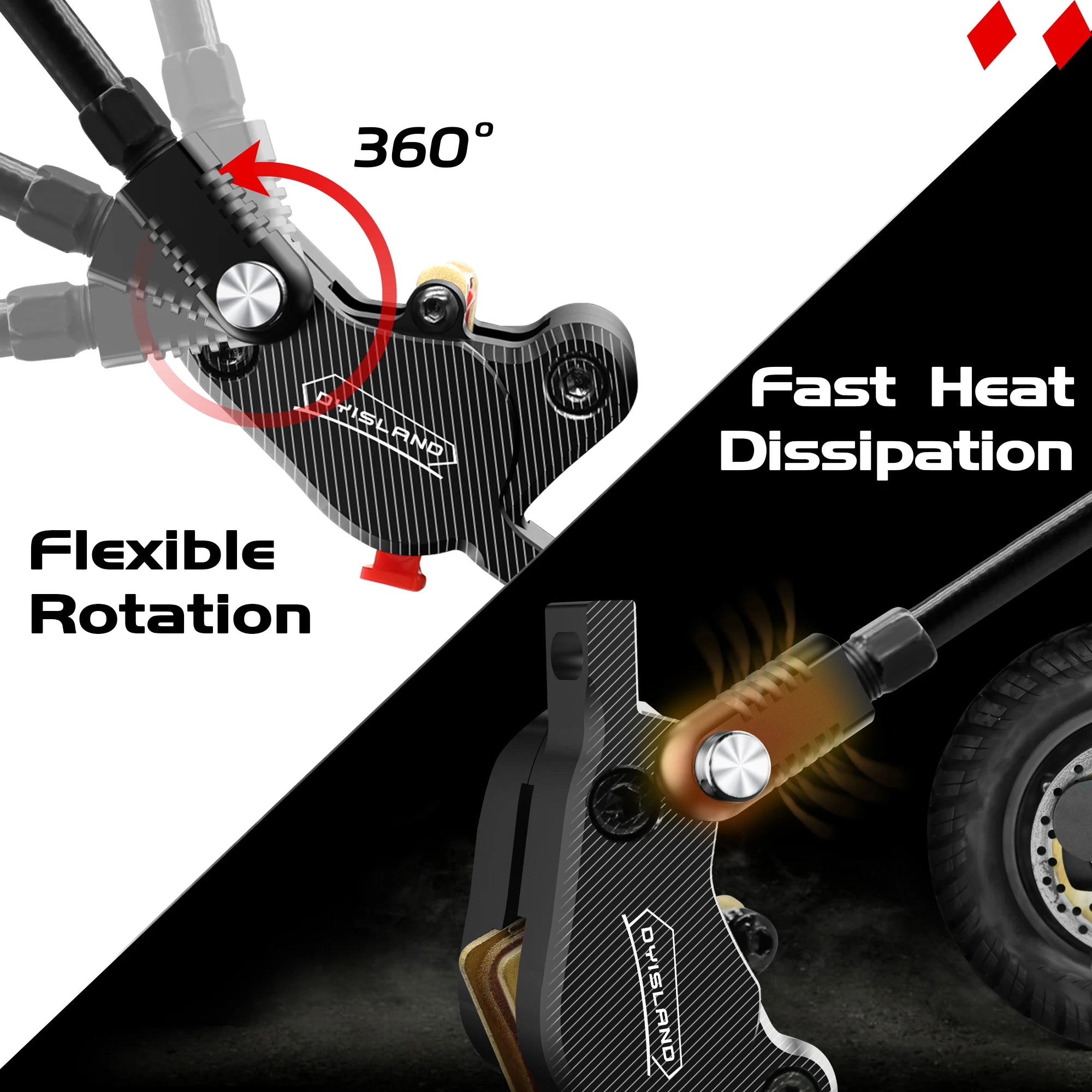   DYISLAND LD210 Electric Scooter Hydraulic Disc Brake