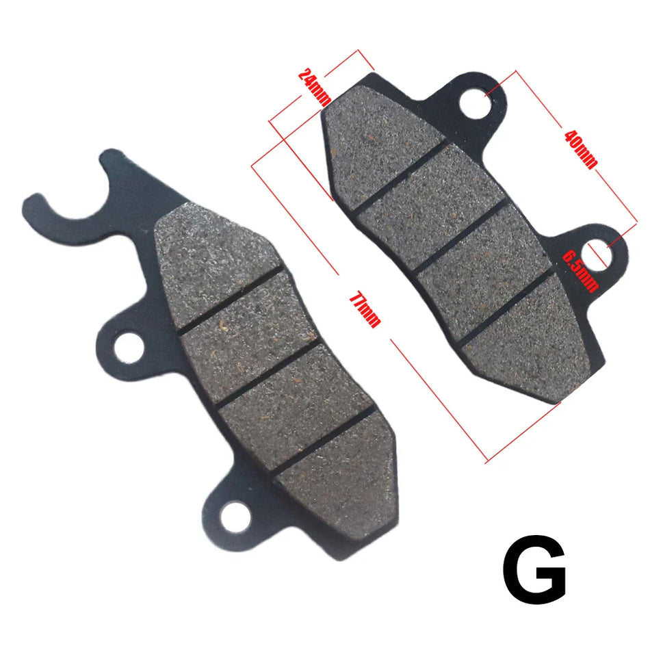   18-Type Hydraulic Brake Pads Set for Chinese Gas Bikes, Dirt Bikes, Taotao, Razor, T-Pro, Viper, Honda, Surron, Tektro, TRP & More