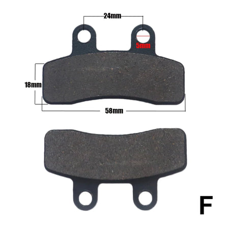   18-Type Hydraulic Brake Pads Set for Chinese Gas Bikes, Dirt Bikes, Taotao, Razor, T-Pro, Viper, Honda, Surron, Tektro, TRP & More