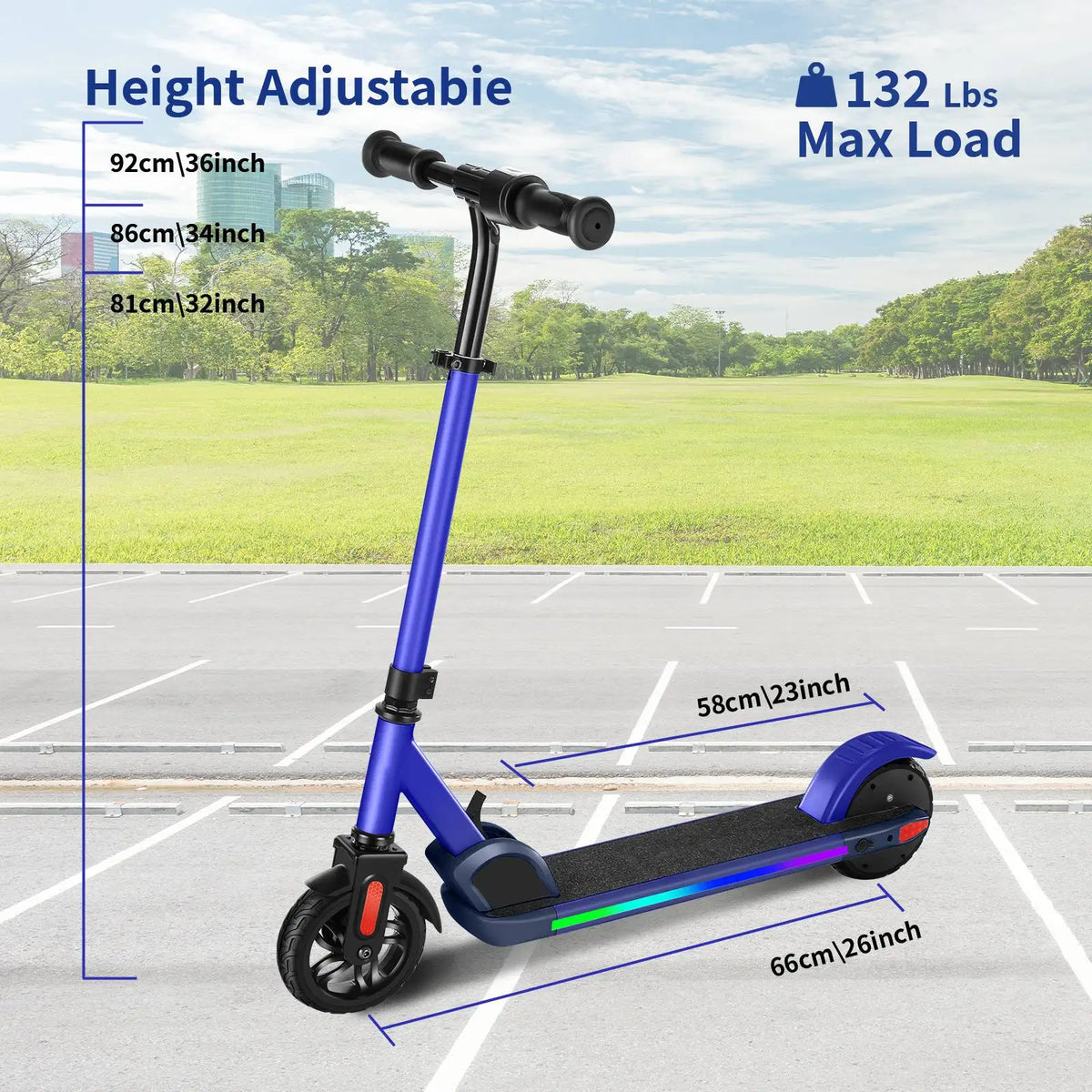 CAROMA Electric Scooter for Boys and Girls with Smooth Ride Wheels