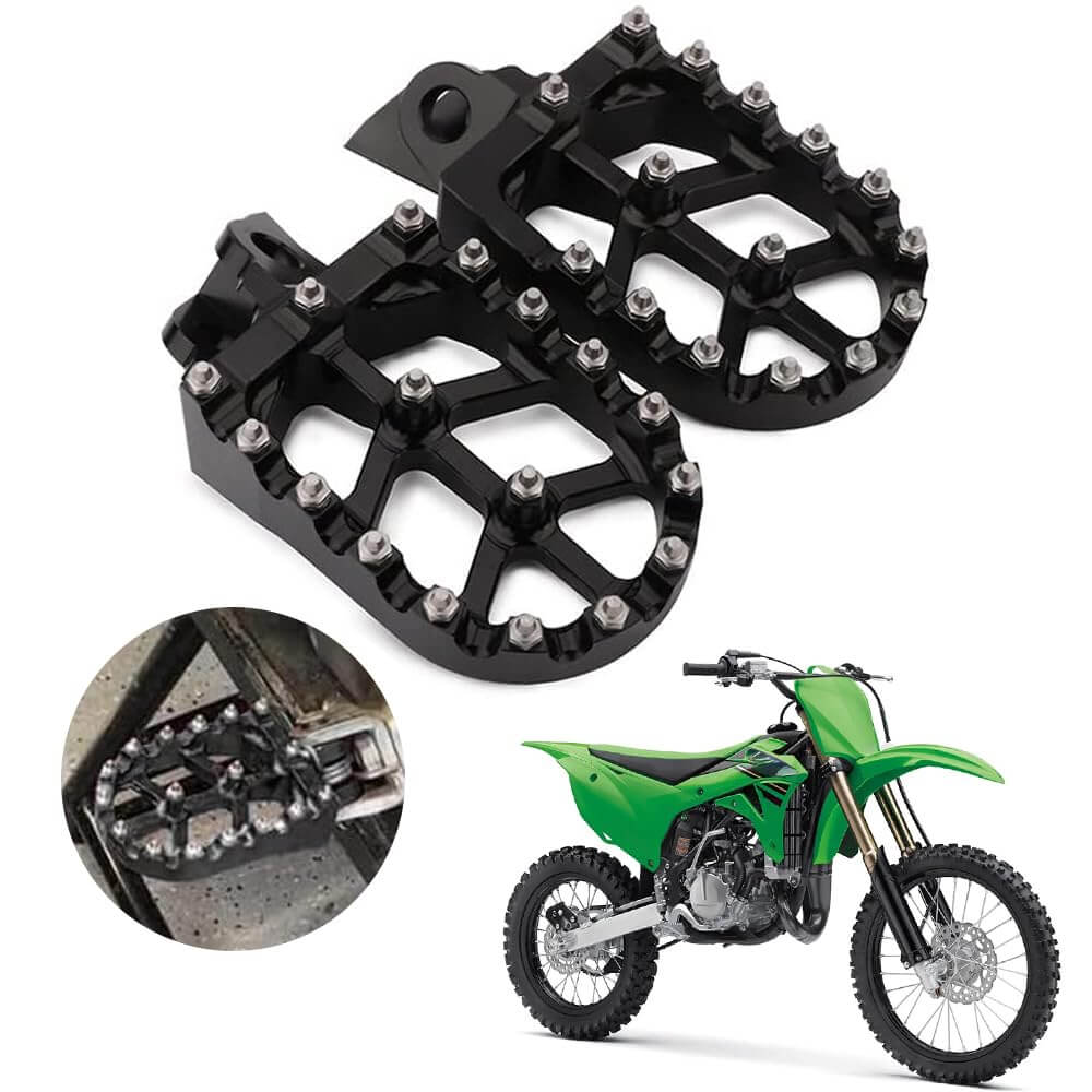 CNC aluminum dirt bike foot pegs for Kawasaki KX250F 2006-2018