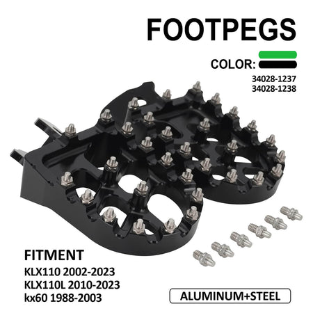 CNC billet aluminum motorcycle foot pegs for Kawasaki models