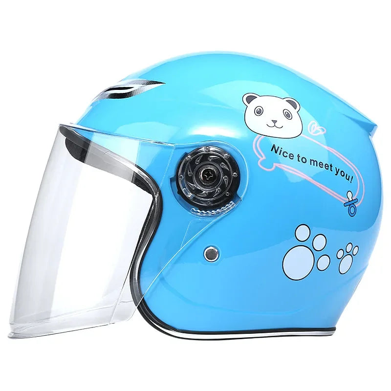 Cartoon pattern helmet back view